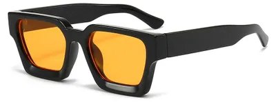Produktbild von Vintage-Sonnenbrille im rechteckigen Design für Damen und Herren, klobige Retro-Sonnenbrille mit UV400-Schutz