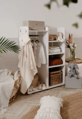 Produktbild von Garderobe >Lala< in weiß - 78x109x39cm (BxHxT)
