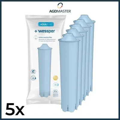 A package of water filters and several individual filters are displayed against a white background.