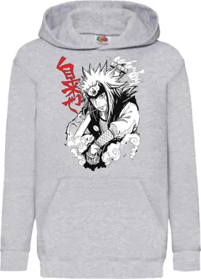 Produktbild von Kinder Kapuzenpullover Naruto Jiraiya 04, 5-6 Jahr - 116 / Grau