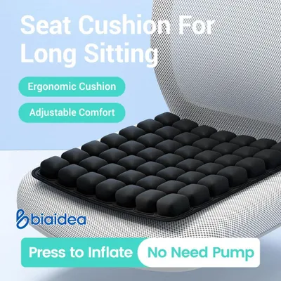 Produktbild von STUNQ® 3D Ergonomisches Sitzkissen für Langes Sitzen, Bürostuhl Autositz, Verstellbar Aufblasbar