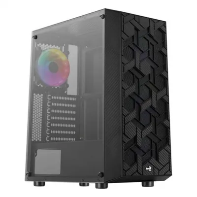 Obrázek produktu pro Aerocool Hive FRGB, Midi Tower, PC, Černá, ATX, Micro ATX, Mini-ITX, ABS (akrylonitril-butadien-styren), SPCC, Hraní