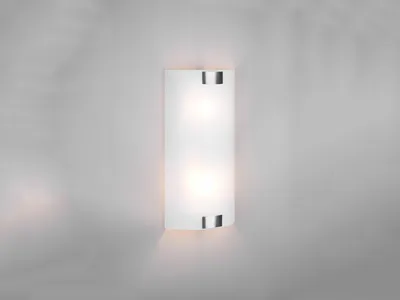 Obrázok produktu pre Nástenné svietidlo biele strieborné 20 x 40 cm