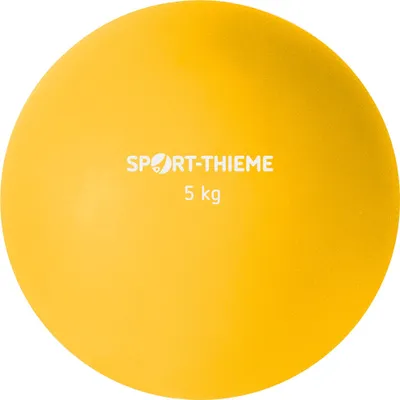 Produktbild von Sport-Thieme Trainings-Stoßkugel "Kunststoff", 5 kg, Gelb ø 135 mm