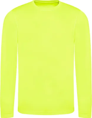 Obrázok produktu pre Just Cool JC002 | Herren Tričko s dlhým rukávom Cool Trainings - Farbe: Electric Yellow - Größe: XL