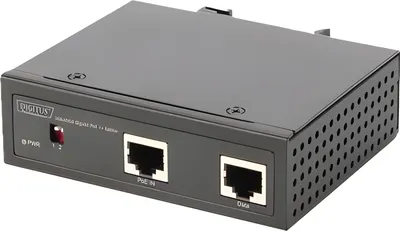 Zdjęcie produktu dla Digitus Przemysłowy rozgałęźnik Gigabit PoE++, 802.3bt, IEEE 802.3bt, 10/100/1000Base-T(X), Czarny, Metal, IP30, -40 - 75 °C