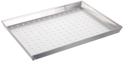 Zdjęcie produktu dla Blacha do pieczenia - Perforowana - Do pizzy - 40 x 30 cm - Aluminium - Srebrny