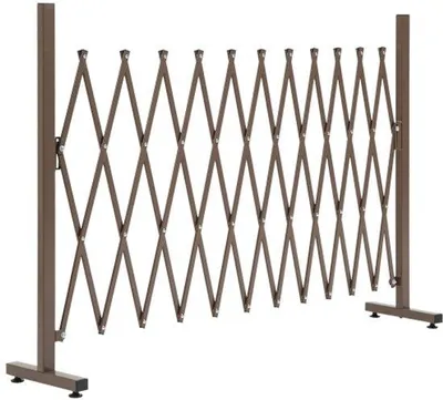 Zdjęcie produktu dla Brama aluminiowa, 35–300 cm, brązowa, wys. 103,5 cm, do ogrodu