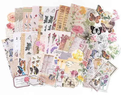 Produktbild von Vintage-Aufkleber-Set für Scrapbooking, 260 Stück