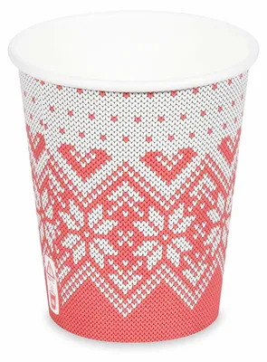 Produktbild von 100x Heißgetränkebecher Pappbecher Motiv Wintersaison 200ml 280ml Ø 80mm