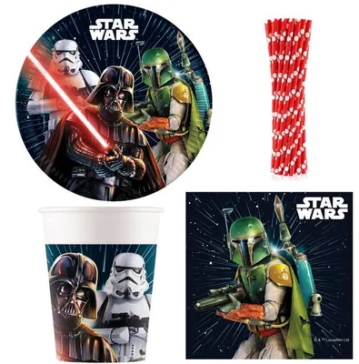 Produktbild von Star Wars Galaxy Partyset zum Kindergeburtstag 66 tlg.