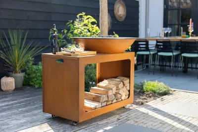 Produktbild von BASTE Island 80 Grill-Feuerschale Cortenstahl Ø 80 cm Mit Luftzufuhr