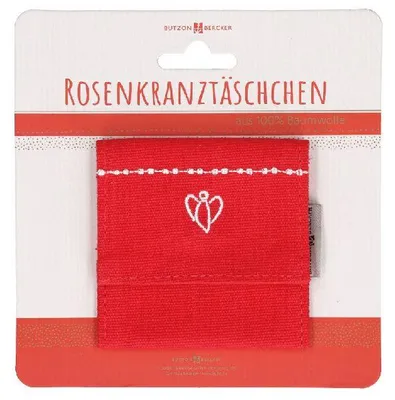 Produktbild von Butzon & Bercker Rosenkranztäschchen aus 100 % Baumwolle mit magnetischem Druckknopf