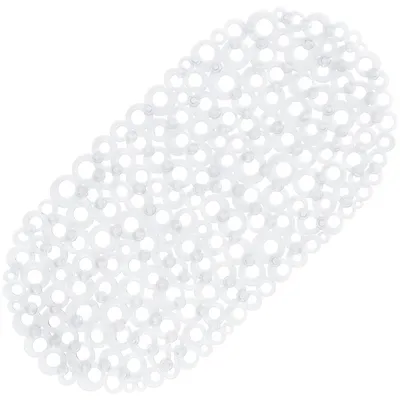 Image de Tapis de douche antidérapant en PVC, transparent, de 69 x 35 cm, avec ventouses, lavable en machine