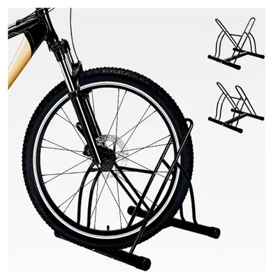 Produktbild von Fahrradständer für 2 Fahrräder, Bügelparker, Mehrfachständer, Aufstellständer, Fahrradhalter schwarz