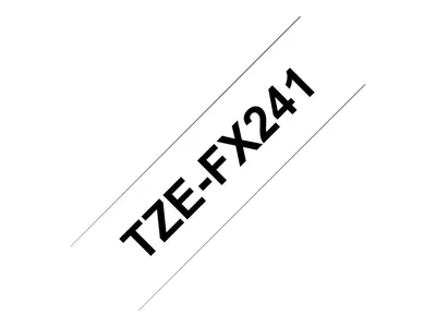 Produktbild von Brother TZE-FX241 Etiketten erstellendes Band Schwarz auf weiss TZ