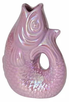 Immagine prodotto di Gift Company Vase Monsieur Carafon XS, Dekovase in Fisch-Form, Steingut, Rainbow Violett, 13 cm, 1087402091