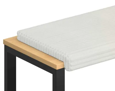 Image de vidaXL Coussin de banquette en velours, couleur crème, profondeur 35 cm