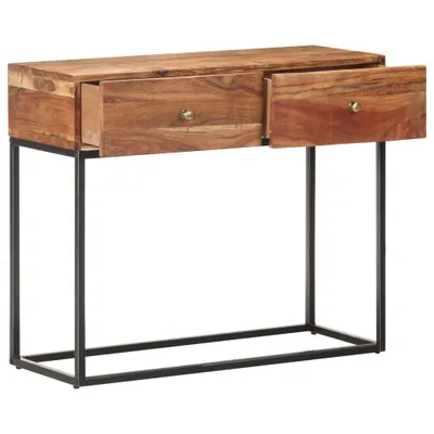 Image de vidaXL Table console 90x35x75 cm Bois d'acacia rugueux