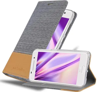 Produktbild von Cadorabo Hülle für HTC ONE A9 Schutzhülle in Grau Handy Hülle Etui Book Case Cover