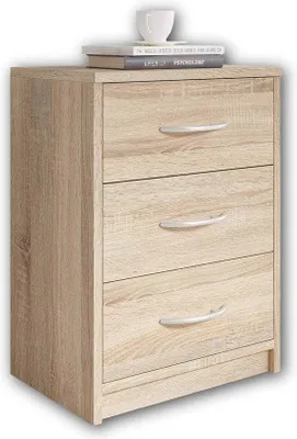 Immagine prodotto di Comodino semplice con 3 cassetti per la camera da letto