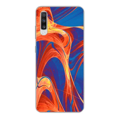 Produktbild von MuchoWow® Handyhülle Schutzhülle Hülle für Samsung Galaxy A70 Kunst - Wellen - Farbe - Psychedelisch Silikon Softcase Handy Hülle - Schutzhaube