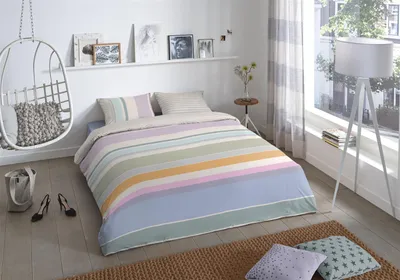 Produktbild von Good Morning Baumwolle Wende Bettwäsche Aaron Beige 135x200 cm + 80x80 cm Beige