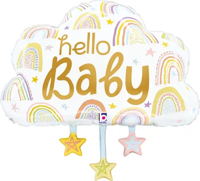 Produktbild von Shape Folienballon "Hello Baby" Wolke | 71 cm