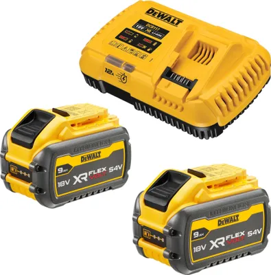 Immagine prodotto di Set iniziale con batteria DeWalt DCB 117 X2 18 V Caricabatterie 12 A + 2x batteria DCB 547 9,0 Ah