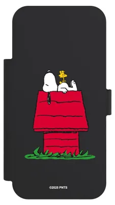 Produktbild von NIVOCASE Klapphülle für Apple iPhone 18 Pro Max  Handyhülle aus Kunst Leder NIVOflip schwarz Hund Peanuts Snoopy