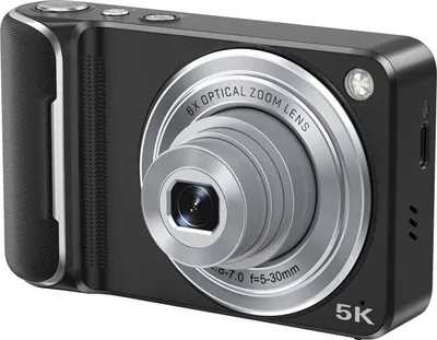 Immagine prodotto di INF Fotocamera Digitale Zoom Ottico 6X - Mini Videocamera HD Selfie Dual Lens Nero