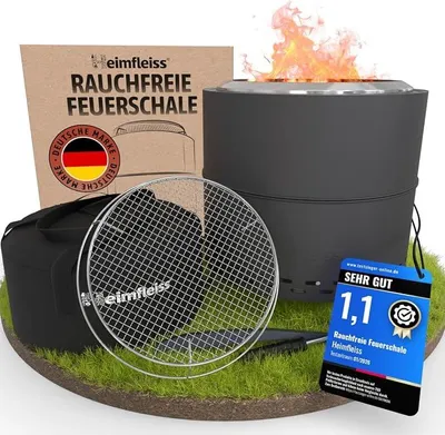 Imagen del producto de Hoguera sin humo de acero inoxidable, diámetro 50 cm - Parrilla |