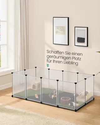 Produktbild von SONGMICS Kleintiergehege mit Bodenplatten, Gehege mit wasserfester Unterlage