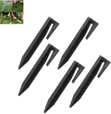 Produktbild von Kunststoffbodenabdeckungen 5er Set, schwarz, für Campingzeltborderrand.