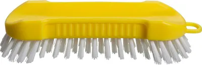 Produktbild von haug bürsten Scheuerbürste rund - in Citron - Handbürste zum Putzen und Scheuern - Länge ca. 17 cm