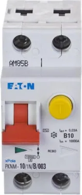 Produktbild von Differenzialschutzschalter 2P 10A B 0,03A Typ AC PKNM 10/1N/B/003-MW 236067