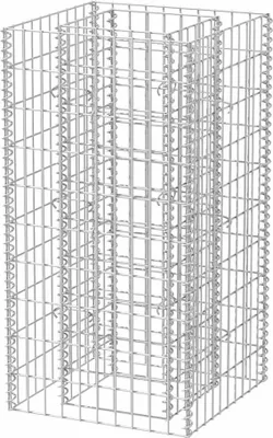 Obrázok produktu pre vidaXL Gabionové zvýšené lôžko Oceľ 50 × 50 × 100 cm