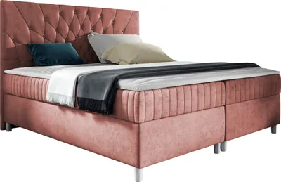 Produktbild von MIRJAN24 Boxspringbett Prowansja, Ehebett mit zwei Bettkästen, Doppelbett mit Topper, Schlafzimmer (Manila 29, Größe: 140x200 cm)