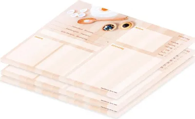 Produktbild von PRICARO Rezeptblock-quer "Backen", A4, 25 Blatt, 3 Stück