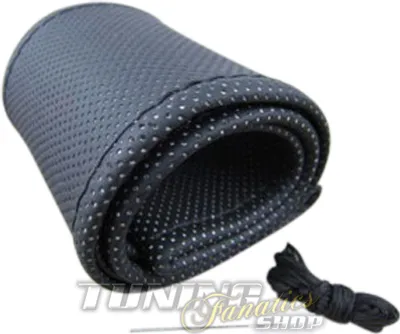 Produktbild von PREMIUM Kunstleder Lenkradbezug 37-39cm zum Schnüren SCHWARZ viele Fahrzeuge