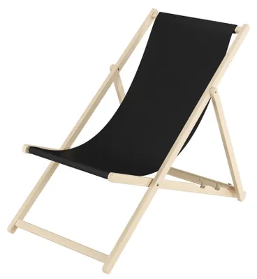 Produktbild von Buche-Liegestuhl, Gartenliege klappbar Strandstuhl Stofffarbe wählbar V-10-110