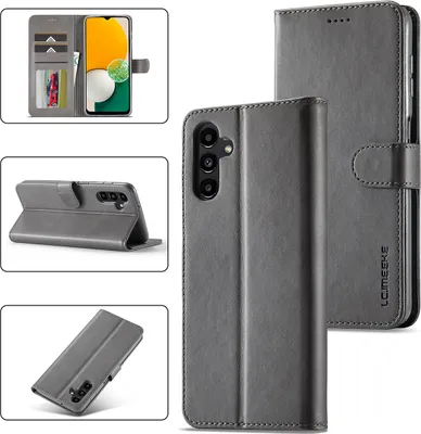 Produktbild von Galaxy A24 Hülle, Klapphüllen Brieftasche Leder Magnetverschluss Ständer Schutzhülle für Samsung Galaxy A24 4G Gris