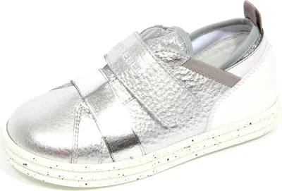 Produktbild von G4068 sneaker bimba HOGAN REBEL silver/white leather/fabric glitter shoes kids