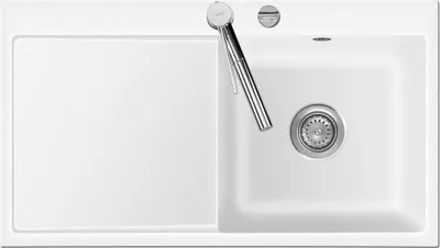 Produktbild von Flächenbündige Spüle MERA 90 Polar mit Becken rechts und Excenterbedienung