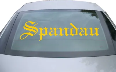 Produktbild von Indigos UG - Aufkleber Heckscheibe & Motorklappe DE6575 - gold - 600x150 mm - Stadt Pandau - Auto Scheiben Fenster Heckklappe Tuning Racing JDM - Die cut
