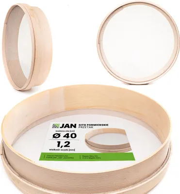 Produktbild von Holzrandsieb Bausieb - 40 Cm - Buchenholz - Masche 1,2 Mm - Bausieb