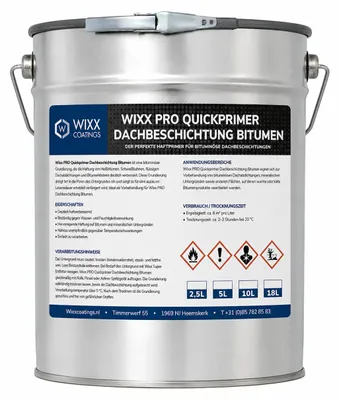 Produktbild von Wixx PRO Quickprimer Dachbeschichtung Bitumen - Schwarz - 5L, KI-generiertes Bild