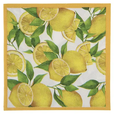 Produktbild von Clayre & Eef Servietten Papier 20er Set 33x33 cm Weiß Papier