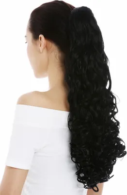 Produktbild von WIG ME UP Zopf Pferdeschwanz lockig voluminös lang Schwarz 9563B-1