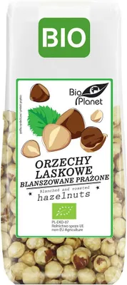 ORZECHY LASKOWE BLANSZOWANE PRAŻONE BIO 100 g - BIO PLANET